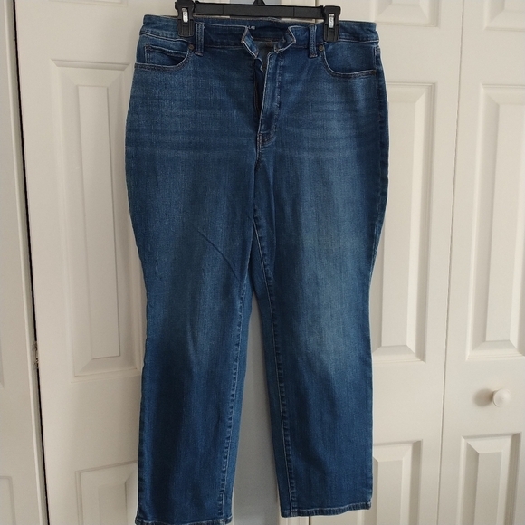 Talbot's Flawless High Rise Straight Leg Curvy Jeans 14P - Picture 1 of 8